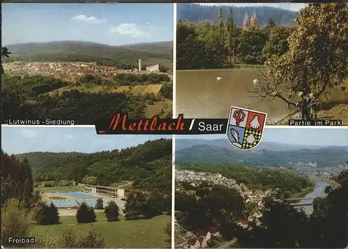 Mettlach Park Freibad Lutwinus Siedlung / Mettlach /Merzig-Wadern LKR