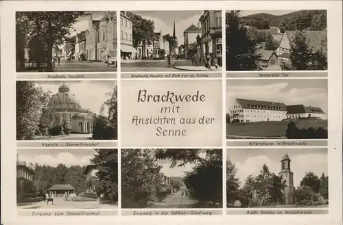 Brackwede Westfalen Ansichten aud der Senne Kath. Kirche, Altersheim, Kapelle etc. / Bielefeld /Bielefeld Stadtkreis