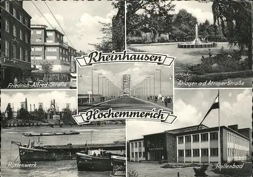 Rheinhausen Hochemmerich Friedrich Alfred Strasse Huettenwerk Hallenbad  / Duisburg /Duisburg Stadtkreis