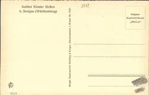 Siessen Bad Saulgau Kloster Erholungsstunde / Bad Saulgau /Sigmaringen LKR