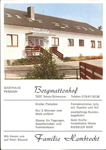 Sexau Bergmattenhof / Sexau /Emmendingen LKR