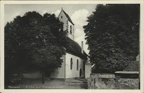 Weisweil Kirche Kriegerdenkmal / Weisweil /Emmendingen LKR