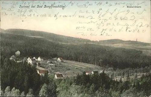 Zwiesel Bad Gottleuba-Berggiesshuebel Bismarckturm Panorama / Bad Gottleuba-Berggiesshuebel /Saechsische Schweiz-Osterzgebirge LKR