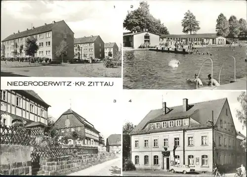 Niederoderwitz Volksbad AWG-Siedlung Oberlausitz HO-Gaststaette / Oderwitz /Goerlitz LKR