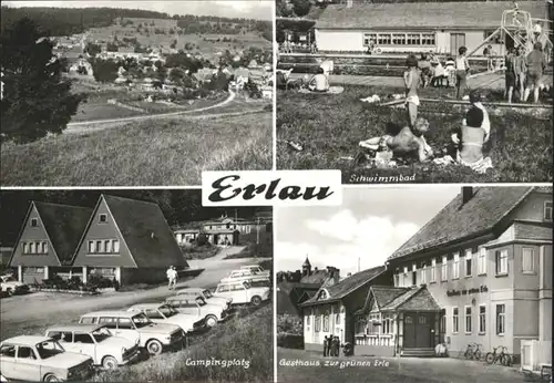 Erlau Thueringen Schwimmbad Campingplatz Gasthaus zur gruenen Erle  / Sankt Kilian /Hildburghausen LKR