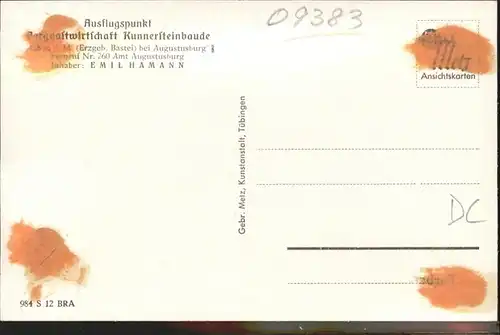 Oederan Berggastwirtschaft Kunnersteinbaude / Oederan /Mittelsachsen LKR