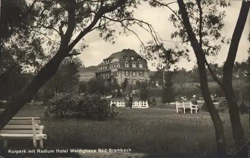 Bad Brambach Kurpark Radium Hotel Weidighaus / Bad Brambach /Vogtlandkreis LKR