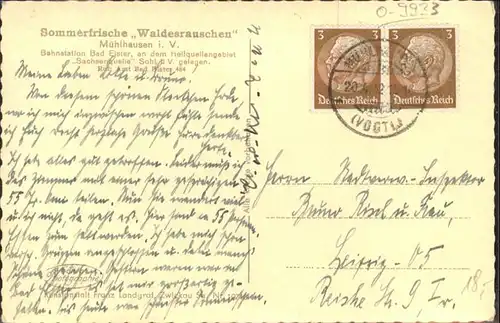 Muehlhausen Vogtland Waldesrauschen / Bad Elster /Vogtlandkreis LKR