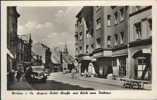 Werdau Sachsen August Bebel Strasse Rathaus  / Werdau /Zwickau LKR