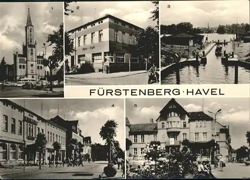 Fuerstenberg Havel Schleuse Gaststaette Rathaus  / Fuerstenberg /Oberhavel LKR
