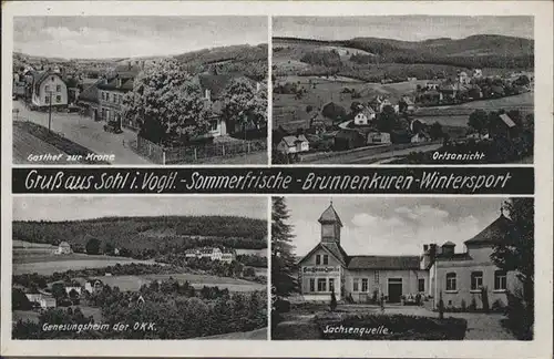 Sohl Bad Elster Gasthof zur Krone Genesungsheim Sachsenquelle / Bad Elster /Vogtlandkreis LKR