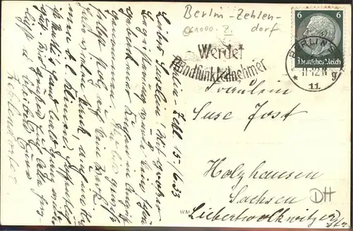 Berlin-Zehlendorf [Handschriftlich] / Berlin /Berlin Stadtkreis