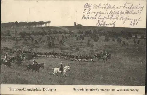 Doeberitz Truppenuebungsplatz Truppenuebungsplatz Garde-Infanterie-Vormarsch Windmuehlenberg /  /