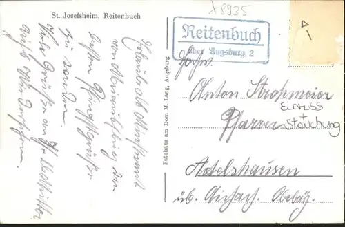 Reitenbuch St Josefsheim / Fischach /Augsburg LKR