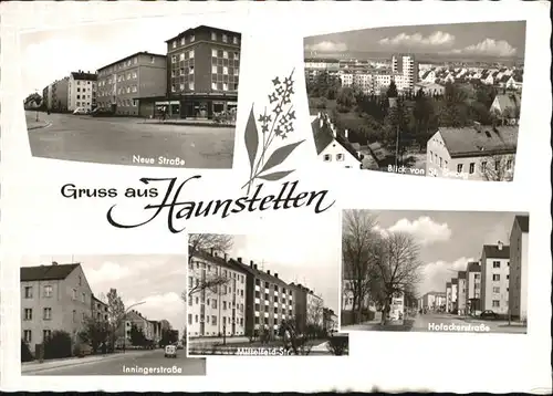 Haunstetten Augsburg Hofackerstrasse Inningerstrasse Mittelfeldstrasse  / Augsburg /Augsburg LKR