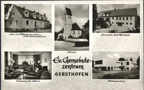 Gersthofen Pfarrhaus Kirche Kindergarten Gemeindezenturm / Gersthofen /Augsburg LKR