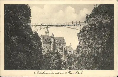 Schloss Neuschwanstein Marienbruecke / Fuessen /Ostallgaeu LKR