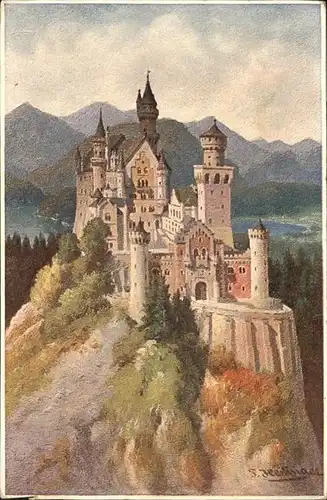 Schloss Neuschwanstein [handschriftlich]  / Fuessen /Ostallgaeu LKR