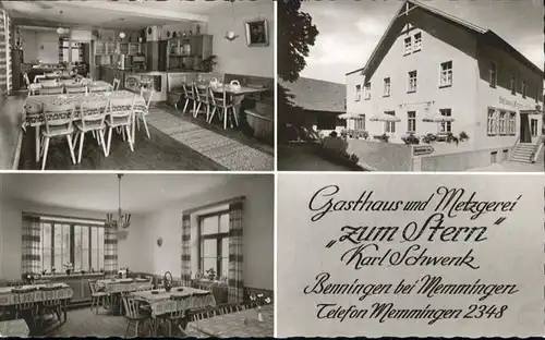 Benningen Memmingen Gasthaus Metzgerei zum Stern / Benningen /Unterallgaeu LKR