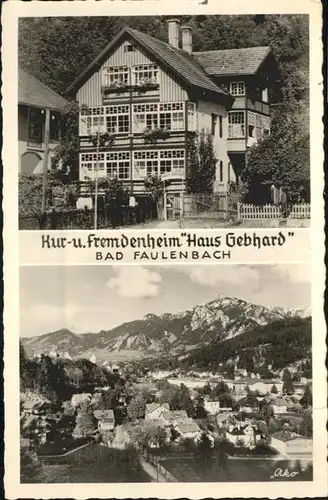 Bad Faulenbach Fremdenheim Haus Gebhard / Fuessen /Ostallgaeu LKR