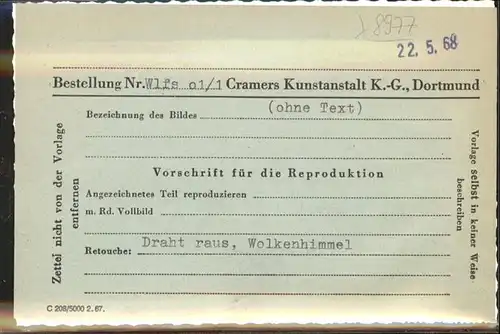 Altach Allgaeu Bestellung Cramers Kunstanstalt K.-G. Dortmund / Rettenberg /Oberallgaeu LKR