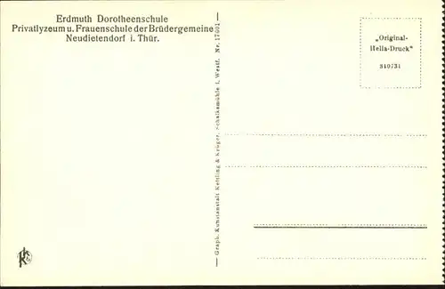 Neudietendorf Erdmuth Dorotheenschule Kirchensaal / Neudietendorf /Gotha LKR