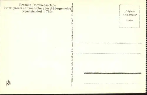 Neudietendorf Erdmuth Dorotheenschule Schlafraum / Neudietendorf /Gotha LKR