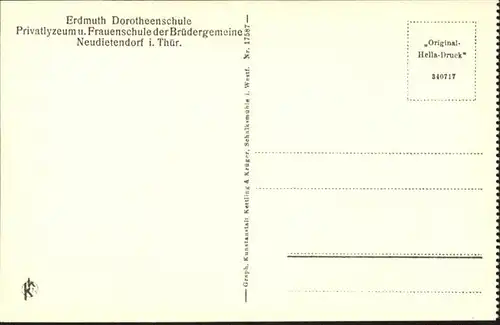 Neudietendorf Haupteingang Erdmuth Dorotheenschule  / Neudietendorf /Gotha LKR