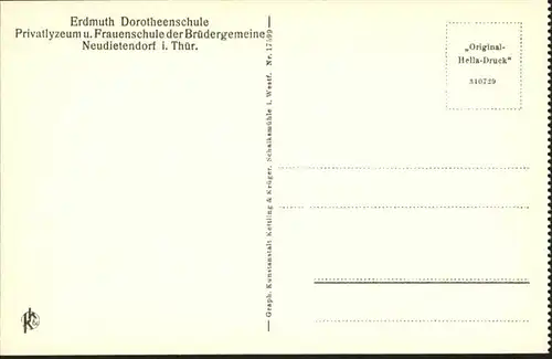 Neudietendorf Erdmuth Dorotheenschule Frauenschule / Neudietendorf /Gotha LKR