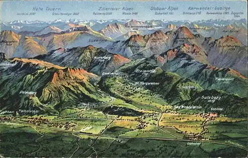 Degerndorf Inn Bergpanoramakarte
Wendelsteinbahn / Brannenburg /Rosenheim LKR