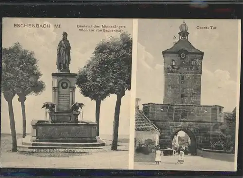 Eschenbach Mittelfranken Denkmal  Wolfram Oberes Tor / Pommelsbrunn /Nuernberger Land LKR