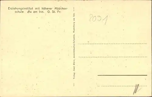 Gars Inn Erziehungsanstalt au am Inn
Hoehere Maedchenschule / Gars a.Inn /Muehldorf Inn LKR