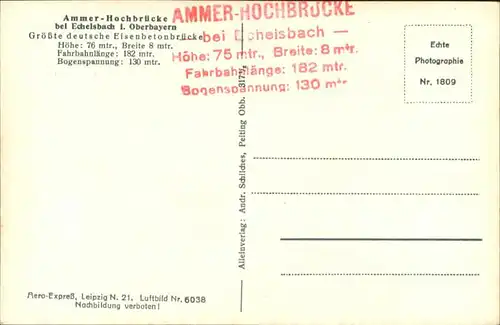 Echelsbach Fliegeraufnahme Ammerhochbruecke / Bad Bayersoien /Garmisch-Partenkirchen LKR