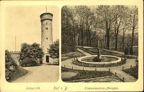 Hof Bayern Labyrinth theresienstein Anlagen Brunnen /  /