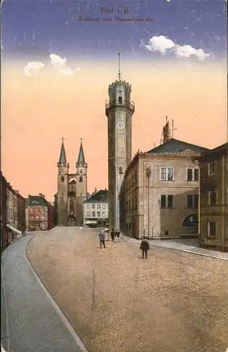 Hof Bayern Rathaus Michaels Kirche  / Hof /Hof LKR