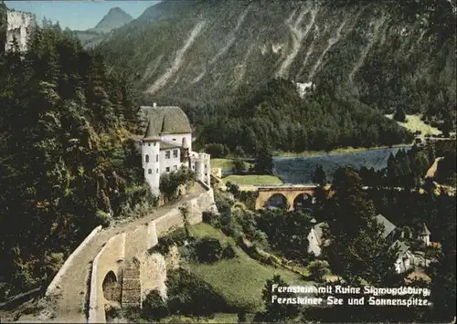 Nassereith Fernsteinersee Ruine Sigmugdsburg Sonnenspitze