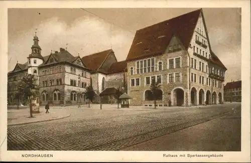 Nordhausen Thueringen Rathaus Sparkassengebaeude