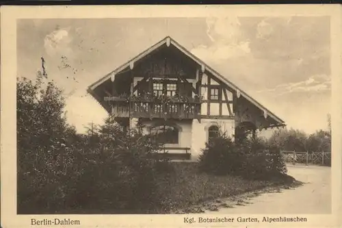 Berlin-Dahlem Botanischer Garten Alpenhaeuschen