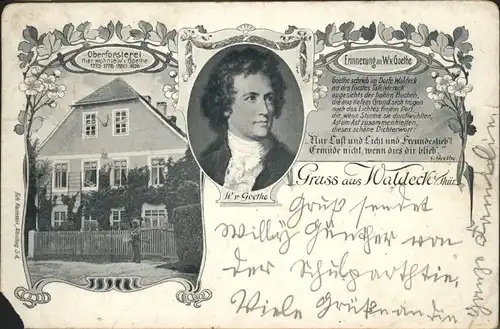 Waldeck Stadtroda Goethe Oberfoersterei 