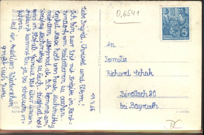 Renthendorf Nr. wx42709 oldthing Ansichtskarten Thüringen