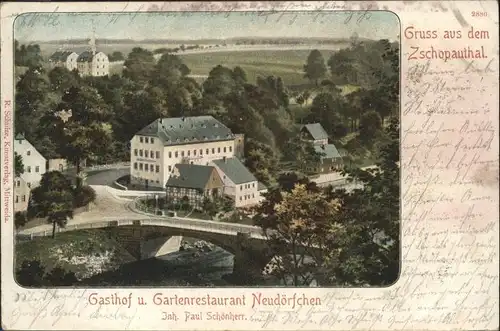Falkenau Sachsen Gasthof Garttenrestaurant "Neudoerfchen"