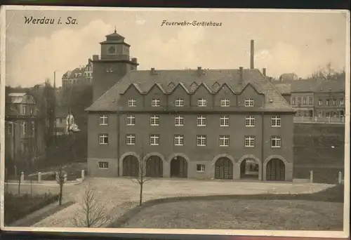 Werdau Sachsen Feuerwehr-Geraetehaus