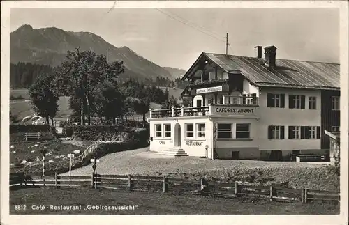 Reute Oberstdorf Cafe Restaurant Gebirgsaussicht