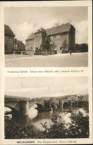 Melsungen Fulda Schloss Buergerbruecke / Melsungen /Schwalm-Eder-Kreis LKR