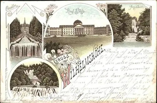 Wilhelmshoehe Kassel Schloss Aquaduct Wasserfall 