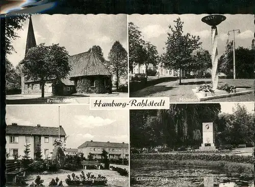 Rahlstedt Mahnmal Liliencron Park Albert Schweitzer Siedlung Kirche  /  /