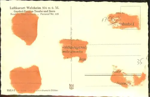 Welzheim Gasthaus Pension Traube und Stern