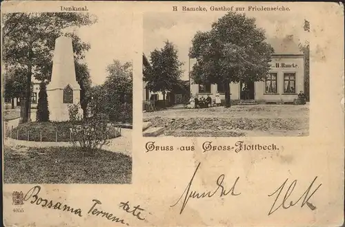 Gross Flottbek Gasthof Zur Friedenseiche Denkmal 