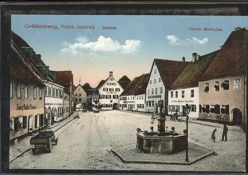 Graefenberg Oberfranken Rathaus Brunnen Marktplatz 