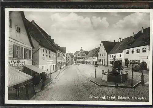 Graefenberg Oberfranken Marktplatz  Brunnen